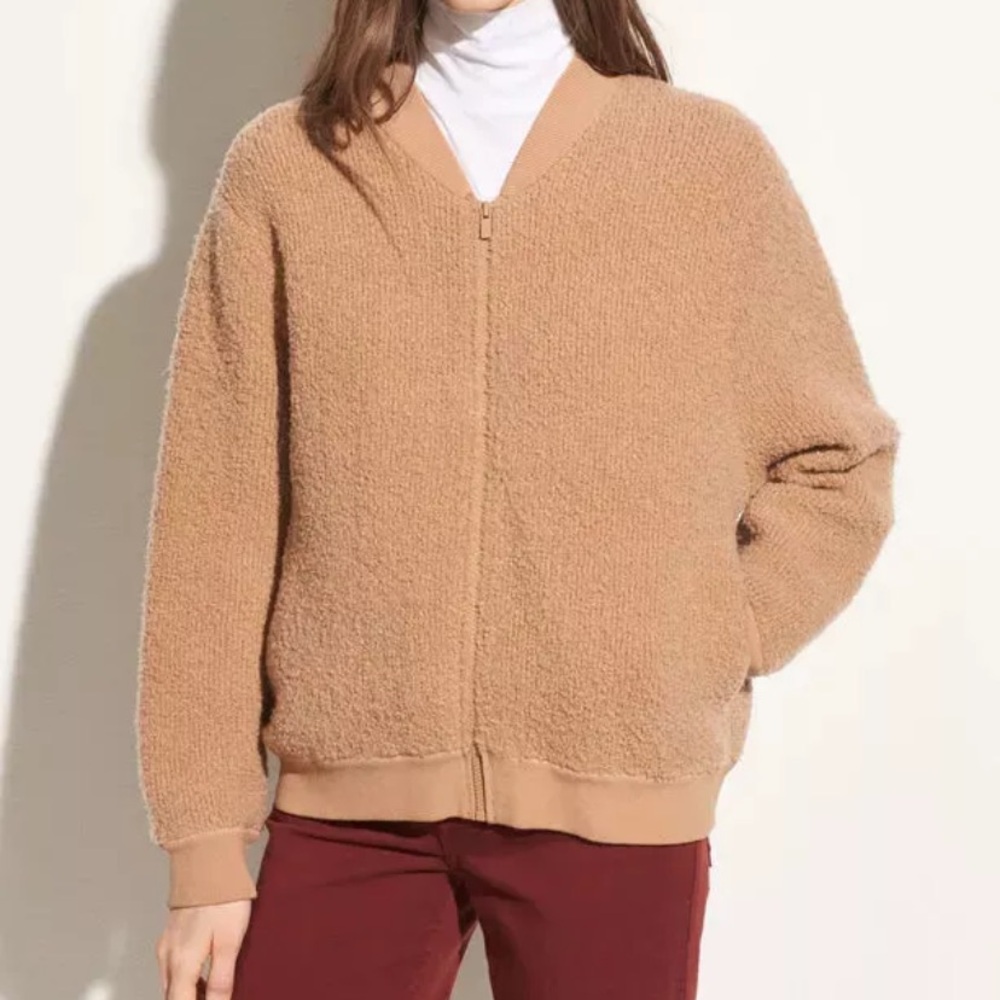 Vince | Boucle knit Bomber jacket Size S